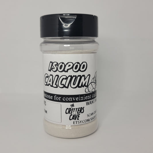 Limestone Calcium Powder For Isopods | Convenient Calcium In Shaker Bottles | 5oz and 8oz Bottles | The Critters Cave