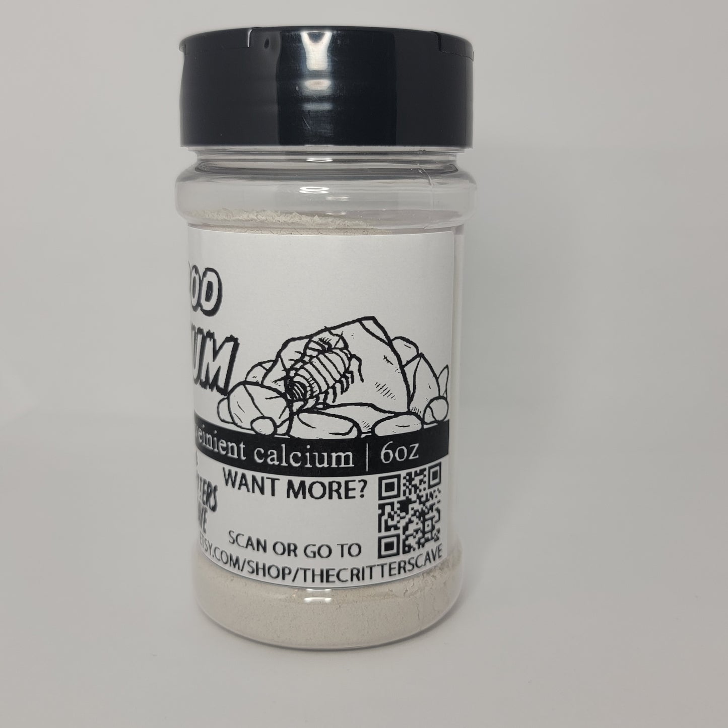 Limestone Calcium Powder For Isopods | Convenient Calcium In Shaker Bottles | 5oz and 8oz Bottles | The Critters Cave