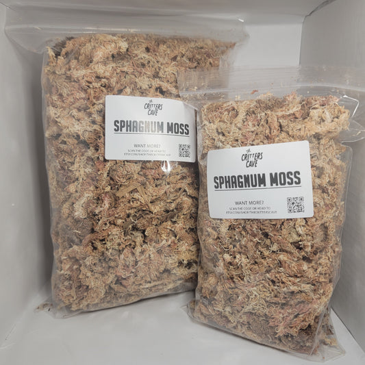 New Zealand Long Fiber Sphagnum Moss | 1Q & 1G | Low Dust | Humid Enclosures | Jumping Spiders | Isopods And Springtails | The Critters Cave