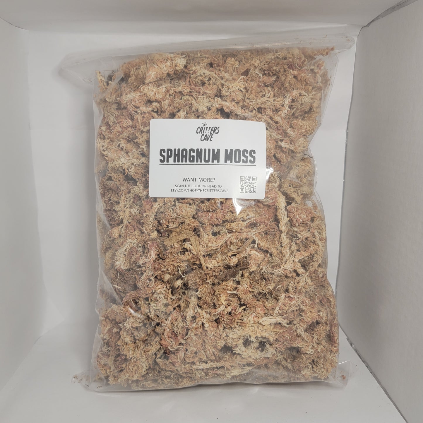 New Zealand Long Fiber Sphagnum Moss | 1Q & 1G | Low Dust | Humid Enclosures | Jumping Spiders | Isopods And Springtails | The Critters Cave