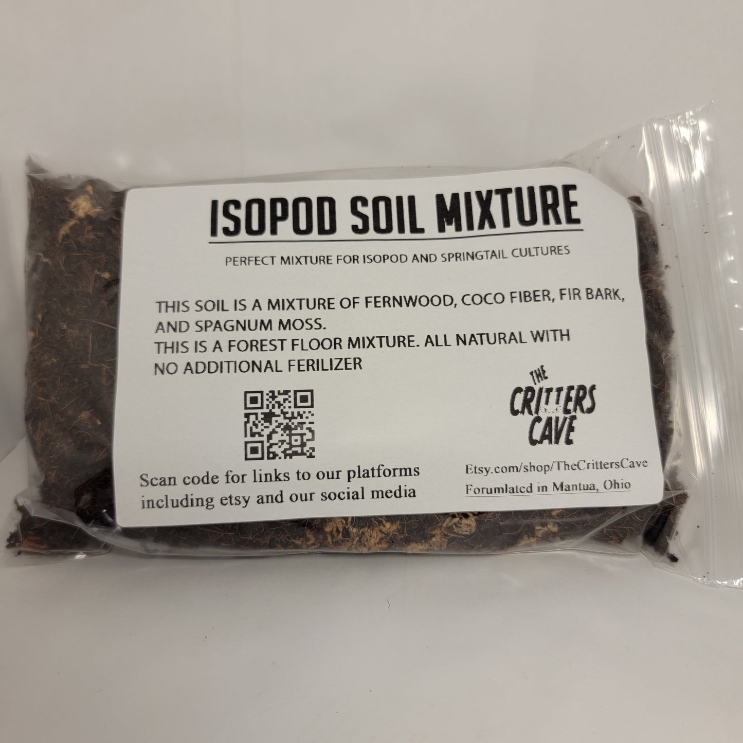 Isopod And Springtail Culture Starter Kit | 2 Different Sizes | 12"x7"/16"X13" | 6 QT/15QT | Enclosure | The Critters Cave