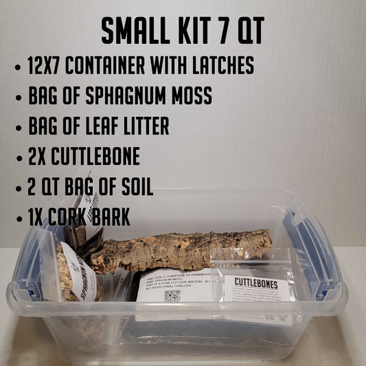 Isopod And Springtail Culture Starter Kit | 2 Different Sizes | 12"x7"/16"X13" | 6 QT/15QT | Enclosure | The Critters Cave
